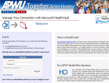 Tablet Screenshot of healthvault.apwuhp.com